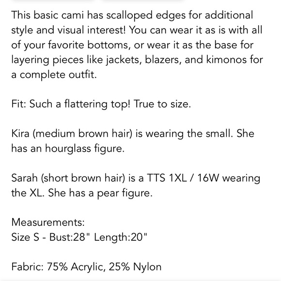 NEW Bibi Blue Scalloped Top size large - Picture 5 of 5